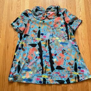 Colorful Peter Pan Collar Shirt
